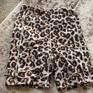 Cheetah biker shorts